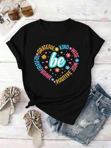 Dam-T-shirts - Svart - Visa 2
