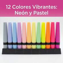 Set De Marcatextos Indra Aqualight Punta Cincel 12 Pzs - Multicolor - Ver 3