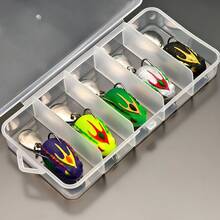 ANFS 5pcs Mini Frog Soft Lures - Double Hook Bionic Fish Bait, Bio-Electric Scale Design, Multi-Color Options, Suitable For Freshwater And Saltwater Fishing - Multicolor - View 8