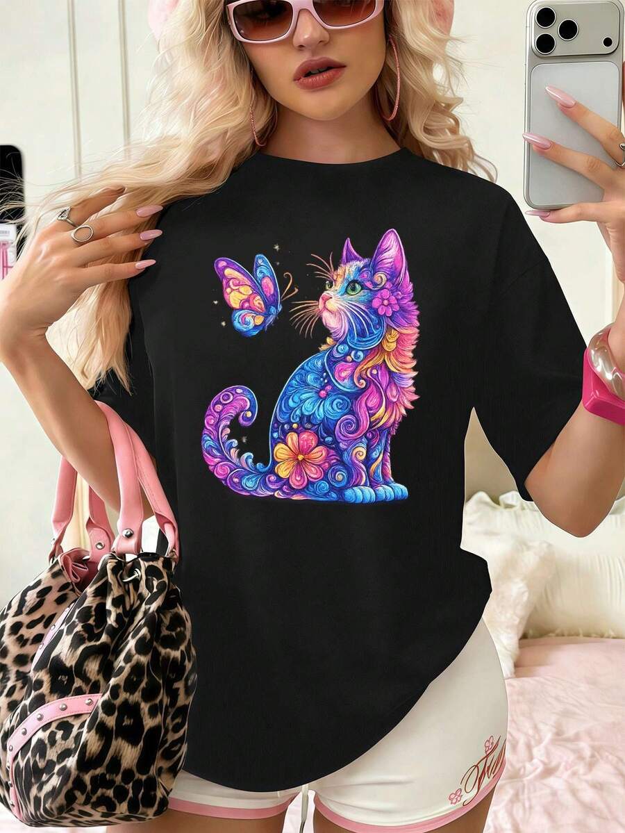 Women T-Shirts - Black - View 1