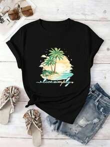 Women T-Shirts - Black - View 2