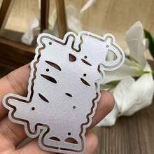1Pc Words Cutting Die For Scrapbooking - Durable, Cut Stencils For DIY Scrapbook Photo Album Decorative Paper Card, Card Making Supplies Party Wedding Decorations (Happy Birthday - Silver-white - View 5