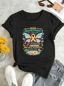 Dam-T-shirts - Svart - Visa 2