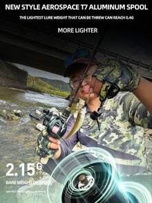 Máy câu HASIDA Aurora AirCF Carbon BFS Baitcasting Fishing Reel NMB SIC BB 109G Hệ thống treo 3D Phanh từ Tỷ số truyền 8.1:1 Lực kéo 4KG - Màu xanh lá cây đậm - Xem 5