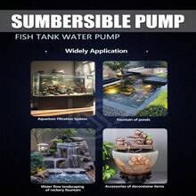 Bomba de acuario sumergible multipotencia 3W-25W | Flujo ajustable para agua salada/agua dulce | Ultra silenciosa | Eje cerámico | Impermeable - 25W - Ver 6