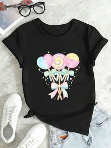 Women T-Shirts - Black - View 2