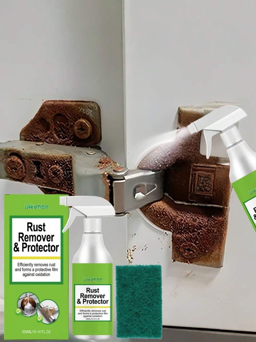 jakehoe Pembersih & Pelindung Karat 300ml, Efektif Membersihkan Berbagai Noda Karat, Membentuk Lapisan Pelindung, Melindungi Permukaan dari Kerusakan, Cocok untuk Memoles Barang Logam, Membersihkan Keran Kamar Mandi, Kepala Pancuran