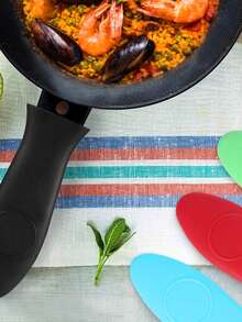 2/4 Pcs Silicone Hot Handle Holder Heat Resistant Sleeve Cover For Cast Iron Skillet Frying Pan Non-Slip Grip - View 4