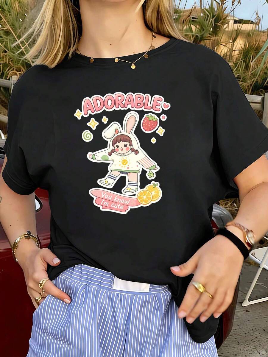 Women T-Shirts - Black - View 1