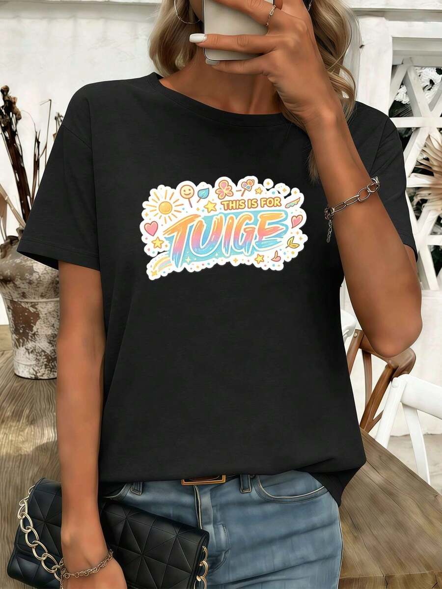 Women T-Shirts - Black - View 1