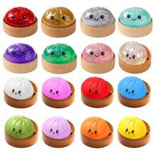 Glitter Dumpling Squishy - Random Glitter Dumpling Box, 10 Colors Dumplings Squishy Toy, More Surprises (Random-4PCS) - Multicolor 2 - View 11