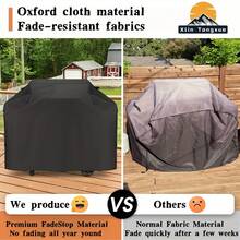 Outdoor Grill Cover With Side Handles And Adjustable Design, Fully Waterproof, Dustproof, And UV-Resistant. Suitable For Char-Broil And Grill Brand Gas Grills. Made Of 420D Oxford Cloth, Available In Black And Gray Colors. - View 7
