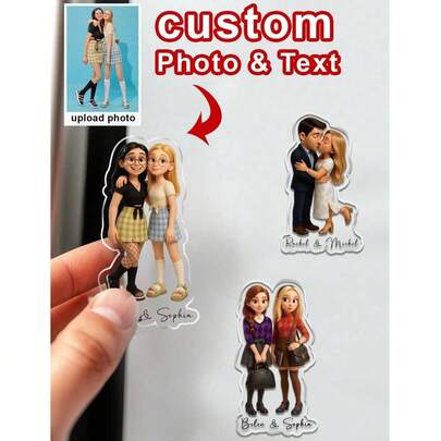 Customized Refrigerator Magnets, Can Print Any Design, Home Decor Photo Fridge Magnets, Suitable For Office And Kitchen - Storage Cabinet Magnets, Multifunctional, Decorative, Reusable