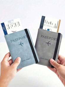 1件裝 RFID 護照夾，超薄護照錢包，多功能錢包，旅行護照夾，圖案護照夾，多功能護照包，卡片 ID 夾，假期飛行，返校季，旅行必需品，旅行配件 - 查看 1