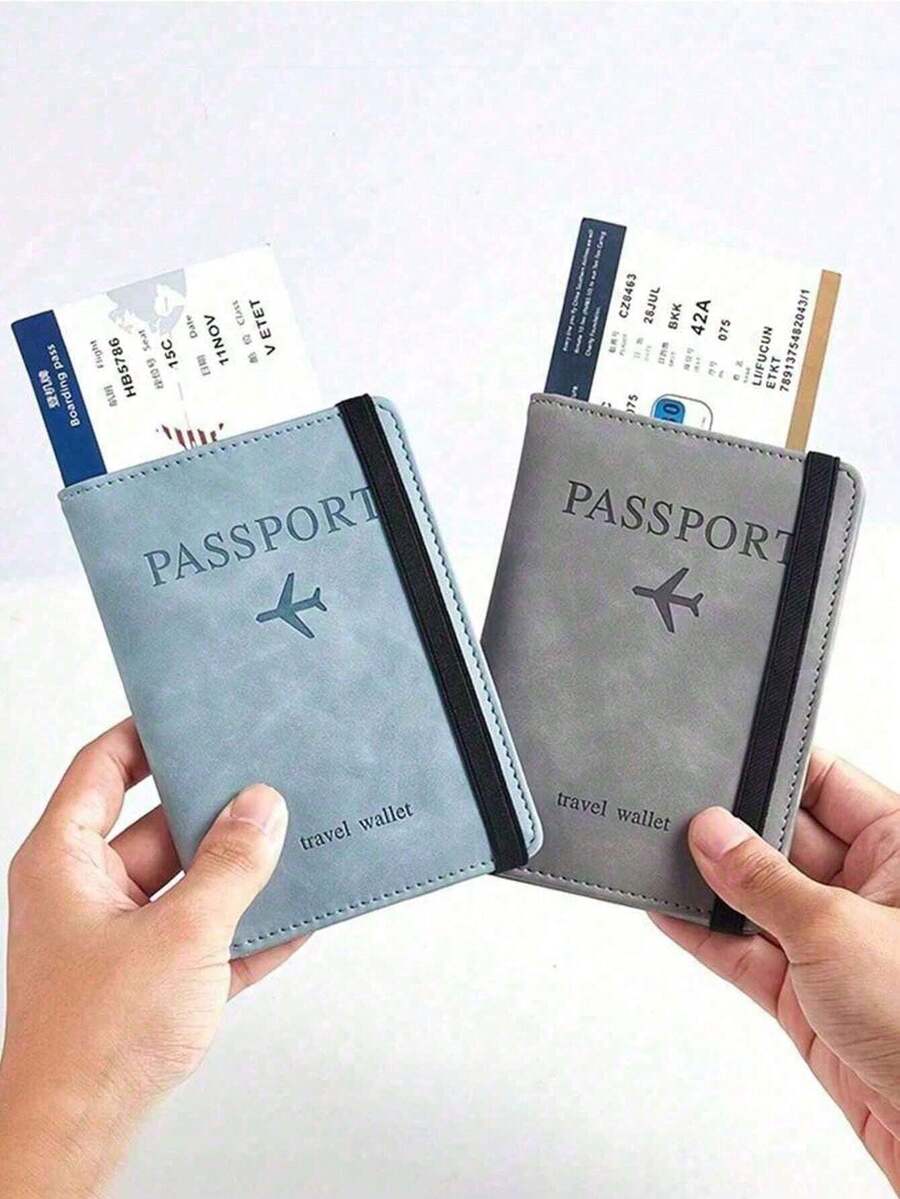 1件裝 RFID 護照夾，超薄護照錢包，多功能錢包，旅行護照夾，圖案護照夾，多功能護照包，卡片 ID 夾，假期飛行，返校季，旅行必需品，旅行配件 - 查看 1