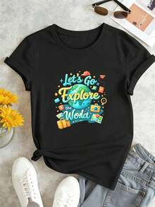 Women T-Shirts - Black - View 2