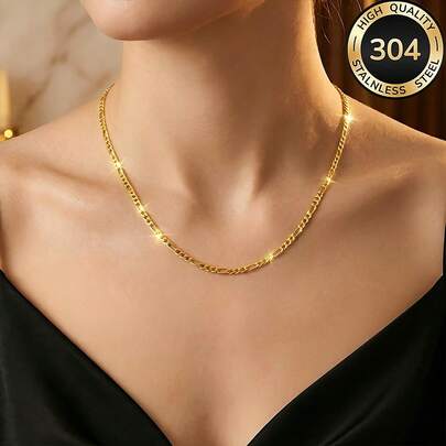 1 Set de Juego de Pulsera y Collar de Acero Inoxidable de Alta Calidad y Elegante en Proporción 3:1, Adecuado para Eventos Formales, Fiestas y Citas de Mujeres, Gran Regalo para Amigos
