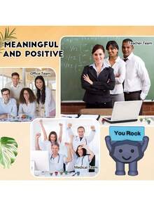 12pcs Mini Inspirational "You're Awesome" Decor, Cute Smiling Elephant Shaped Decorations With "You're Awesome" Slogan, Great For Coworkers, Employees, Teachers, Decorative Gifts, Party Favors, Graduation Gifts, Holiday Parties - A - View 7