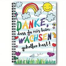1pc German Rainbow Teacher Spiral Notebook, Office & School Supplies, Ideal Appreciation Gift For Educators, Suitable For Farewell, Graduation Or Birthday, Diary, Daily Planner - C - View 4