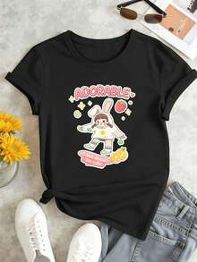 Women T-Shirts - Black - View 2