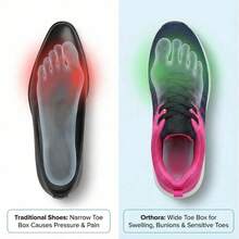 Women's Slip-Resistant Orthopedic Work Sneakers | Arch Support, Wide Toe Box For Nurses, Teachers, Chefs & All-Day Standing Professionals - 紅色 - 查看 4