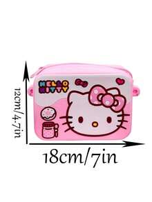 1 Túi đeo chéo Sanrio hình Hello Kitty hoạt hình, ví đựng tiền xu bằng silicon, túi xách dễ thương, ví mini chống nước ngộ nghĩnh. - Nhiều màu - Xem 2