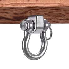Giá đỡ vít bằng thép không gỉ 304, giá treo xoay 180° chịu tải nặng, ghế võng yoga, phụ kiện bao cát, bộ kết hợp xoay. - Bạc - Xem 3