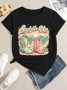 Women T-Shirts - Black - View 2