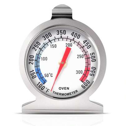 Steel Bi-Metal Oven Thermometer, 100 To 600 Degrees F Temperature Range
