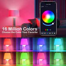 3pcs, RGBCW Smart LED Bulbs, 16 Million Colors LED Light Bulbs, Music Sync Dimmable With 28 Preset Scenes, Countdown Timer Auto On/Off, A19 E26 9W 60W Equivalent, App Remote Control For Home Bedroom Party Decor - Xem 4