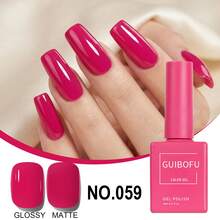 Brand GUIBOFU 1pc No.059 Gel Nail Polish - Rose Red - View 4