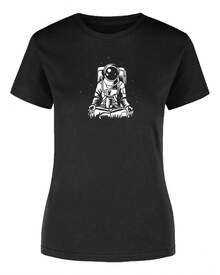 Playera Astronauta Meditando - Negro - Ver 2