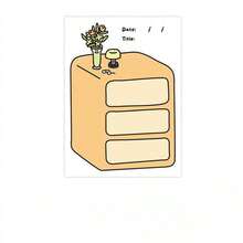 Minimalist Cute Reusable Sticky Notes, Infeel.Me No Residue Self-Adhesive Memo Pad, Student Handwritten Diary Notebook, Stationery - one-size - View 9