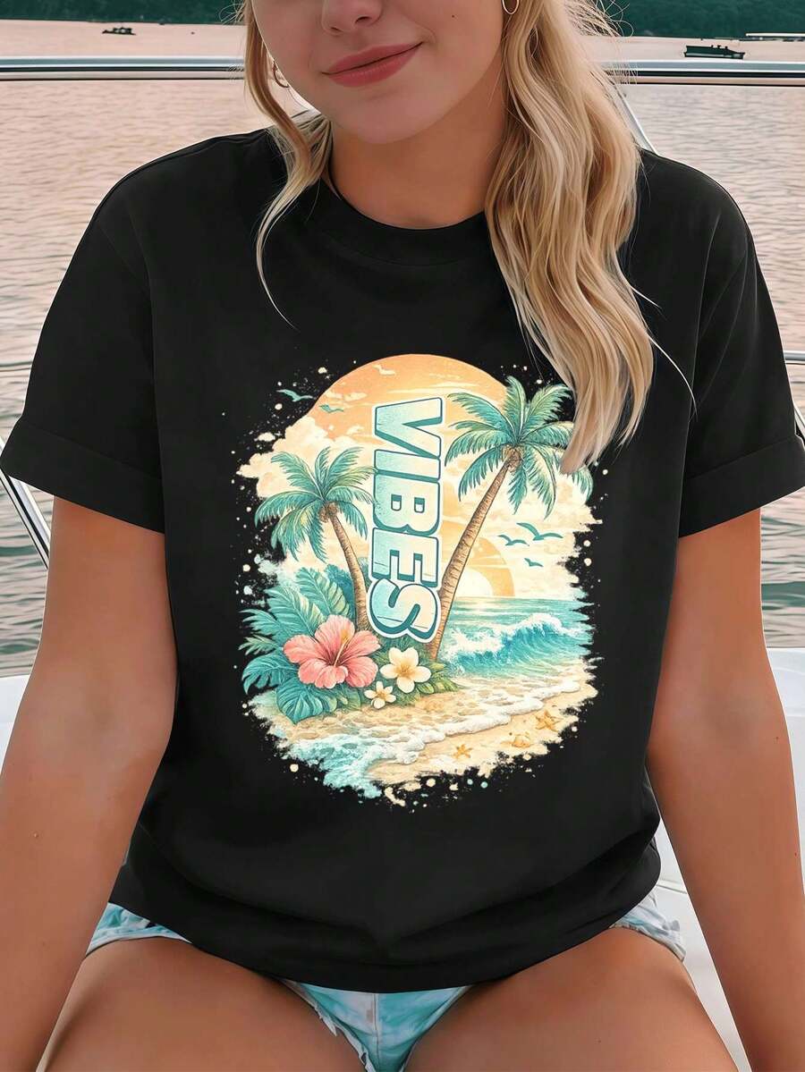 Women T-Shirts - Black - View 1
