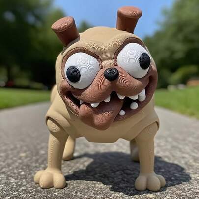 3D Printed Mischievous Dog Toy, Realistic Dog Design Toy Statue, For Play, Decoration, Suitable For Easter, Halloween, Christmas, Thanksgiving