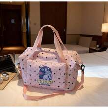1 chiếc túi du lịch đa năng dung tích lớn hình hoạt hình Stitch dễ thương, được cấp phép chính thức bởi Disney. - Màu be - Xem 7