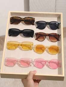 4pcs/Set Fashionable Vacation Decorative Fashion Glasses For Teenagers, Suitable For Summer Decoration - Multicolor - View 1