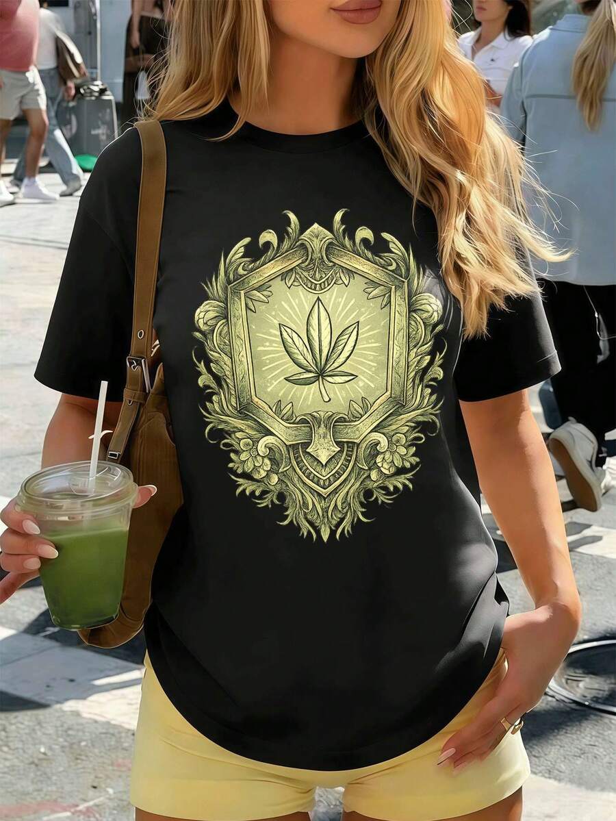 Dam-T-shirts - Svart - Visa 1