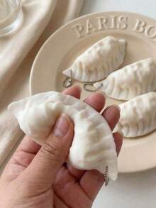 1pc Soft Plush Dumpling Toy, Creative Cute Realistic, Stress Relief Toy, Gift, Hanging Decor, Anxiety Relief, Office Relaxation, Soft & Fluffy, Soft Plush Item, Soft Plush Toy, Travel Essential, Graduation Party Supplies, Gift For Women Home Decor | Best Gift For Family & Friends, Sensory Toy, Soft Plush Toy, Squeeze Bean, Stress Relief Toy, Soft Plush Ball, Gift - A - View 10