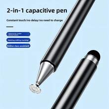 3pcs Handwritten Stylus Pen, 2-In-1 Capacitive Pen With Round Tip + Silicone Tip, Compatible With Smartphones And Tablets - Multicolor - View 4