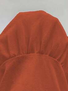 Hotletica Camisa casual de mujer con cuello en V y mangas con volantes en blanco - Naranja - Ver 6