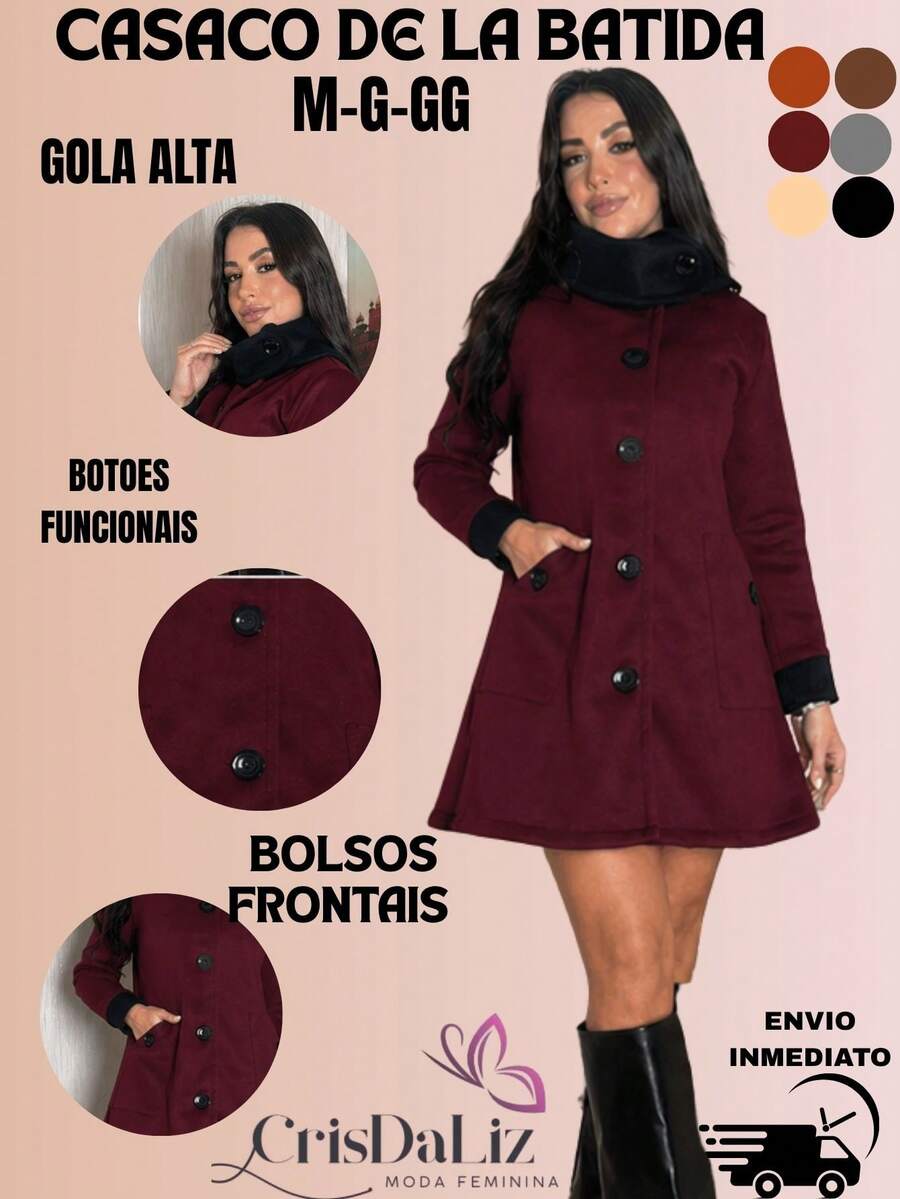 Jacket - Burgundy - View 1