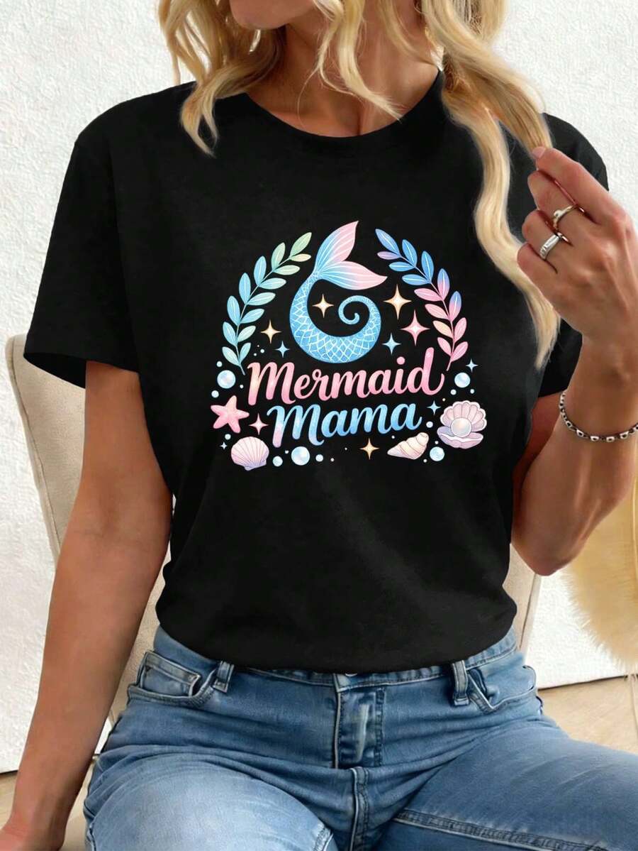 Dam-T-shirts - Svart - Visa 1