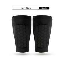 Honeycomb Anti-Collision Soccer Shin Guards, Breathable EVA Thickened Calf Protector With Non-Slip Strips - Multicolor - View 13