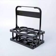 1pc 4/6 Slot Foldable Beverage & Beer Bottle Rack, Portable Drink Holder Caddy, Costco Cup Tray, Also Suitable As Wine Rack, Beer Bottle Storage Bin, Coffee & Milk Tea Carrier, For Daily Use And Party Supplies - Multicolor - View 18