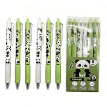 熊猫可爱按压式自动擦除笔，可爱中性笔，高品质创意学生文具笔，书写流畅，内置橡皮擦，适合成人和学生创作、家庭绘画、办公签名用品、返校用品，大容量多层铅笔盒 - 卡通貓熊 - 查看 14