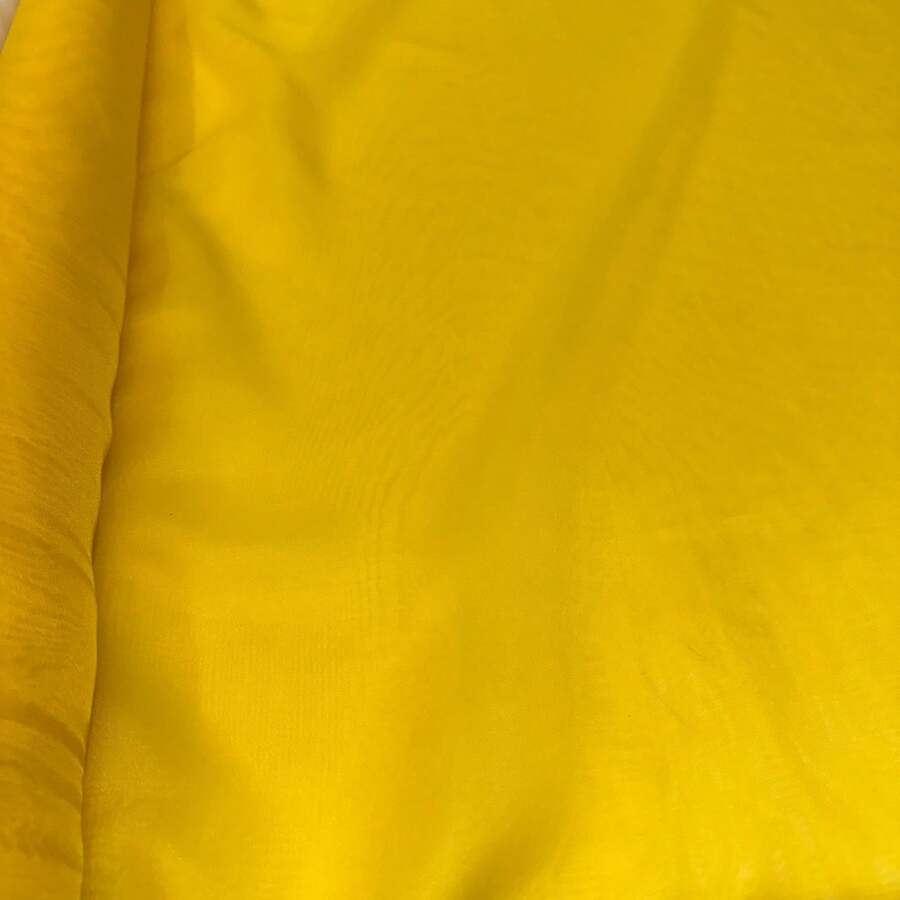 Plain Voile Fabric, Assorted Colors, 3.00m (Width), Curtains, Decoration - Amarelo - 查看 1