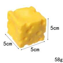 Juguete suave y esponjoso de gran tamaño con forma de queso, de textura realista similar al pan, hecho de material TPR, regalo ideal para cumpleaños, Navidad, Halloween, Pascua y otras festividades - Multicolor - Ver 8
