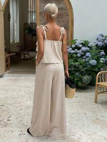 Women Denim Dresses - 杏 - 查看 5