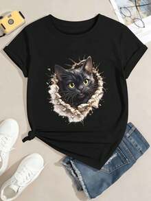 Women T-Shirts - Black - View 2
